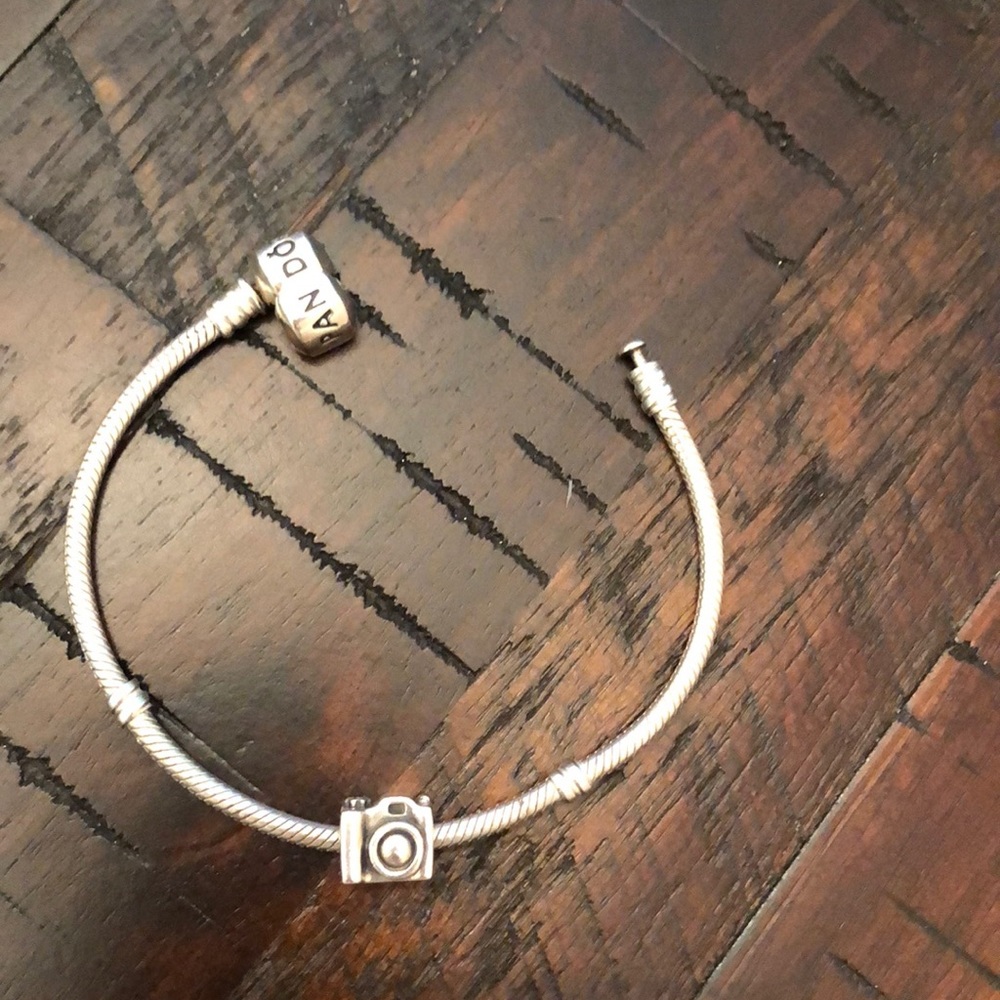 Authentic Pandora bracelet with charm
